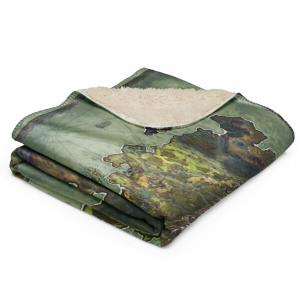 Verdestia Map Sherpa blanket - Image 2