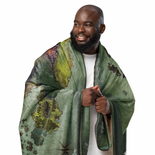 Verdestia Map Sherpa blanket - Image 3
