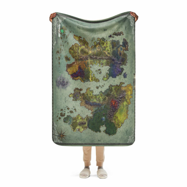Verdestia Map Sherpa blanket - Image 4