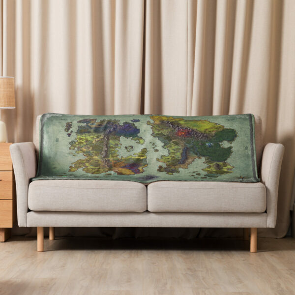 Verdestia Map Sherpa blanket - Image 5