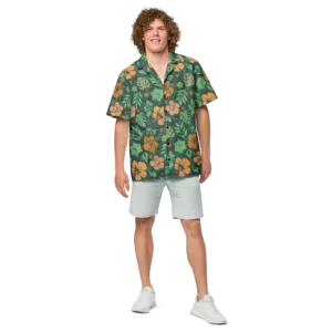 Orange Gooey Cube Hawaiian Shirt