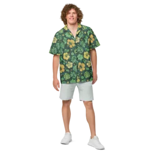 Yellow Gooey Cube Hawaiian Shirt